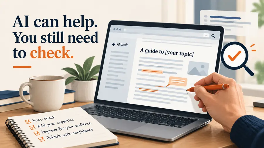 Guide to using AI to write website content.
